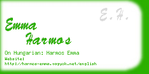emma harmos business card